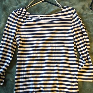Striped quarter length t shirt